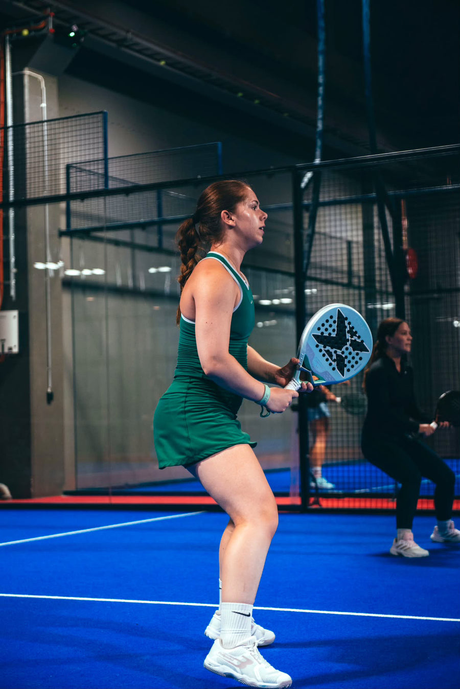 Monica Flåøien playing padel in Dessard
